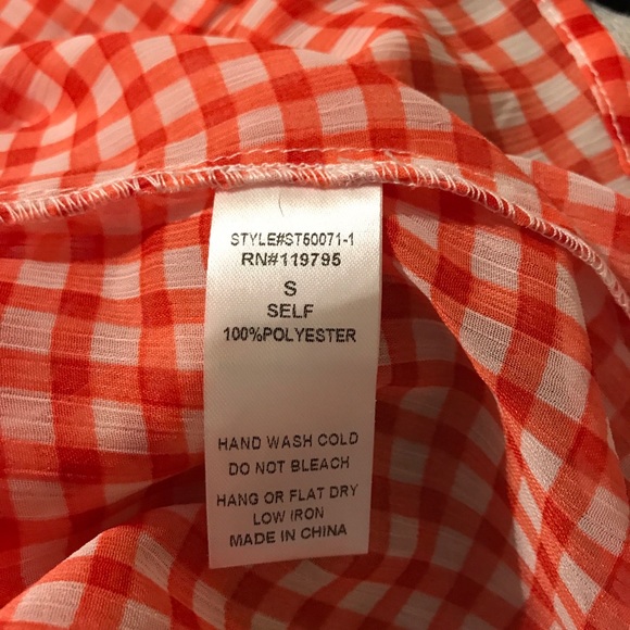 MOON Collection red and white checkered top - Picture 4 of 6